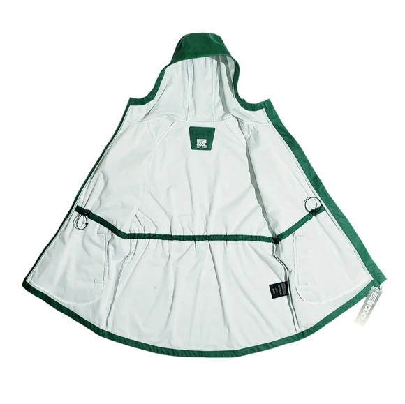 32 Degrees Womens Waterproof Rain Anorak Hooded Jacket Hunter Green Large NWT - Picture 4 of 8